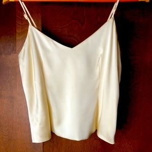 Yellow silk charmeuse cami